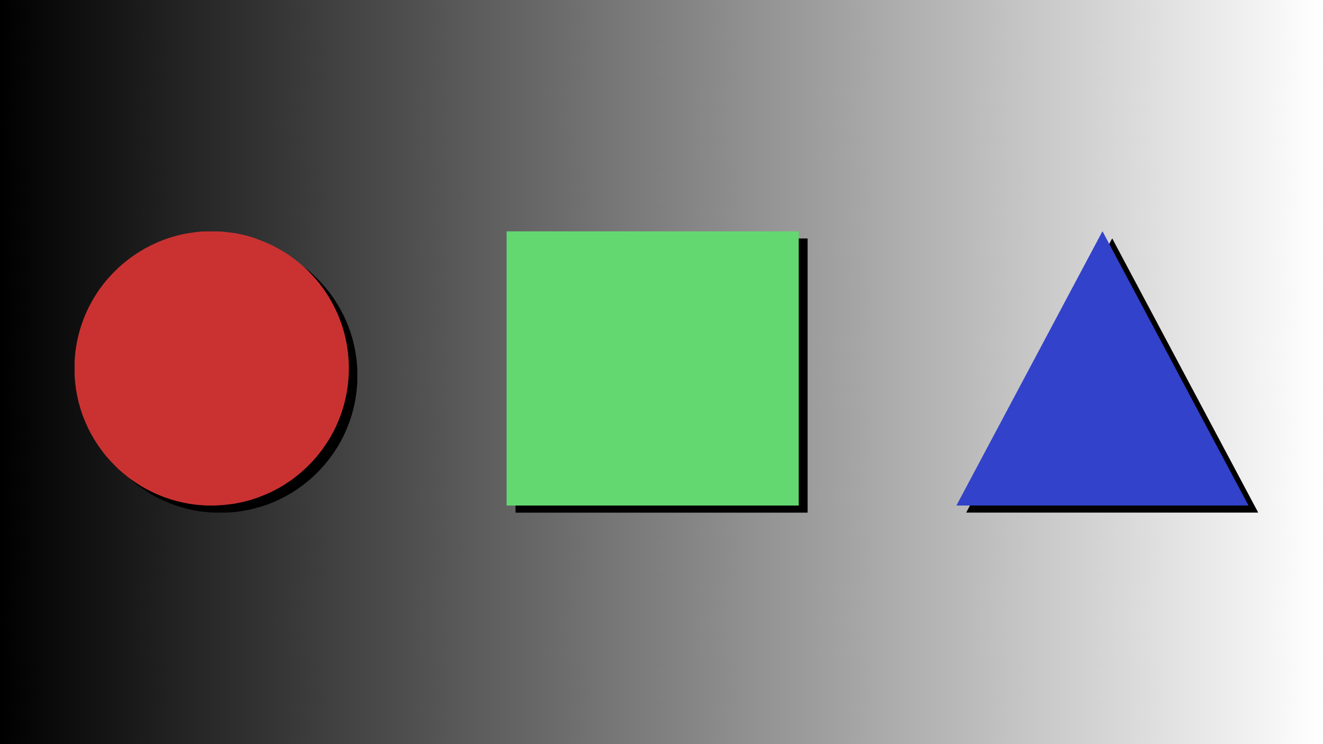 Geometric shapes - Circle, Rectangle, and Triangle