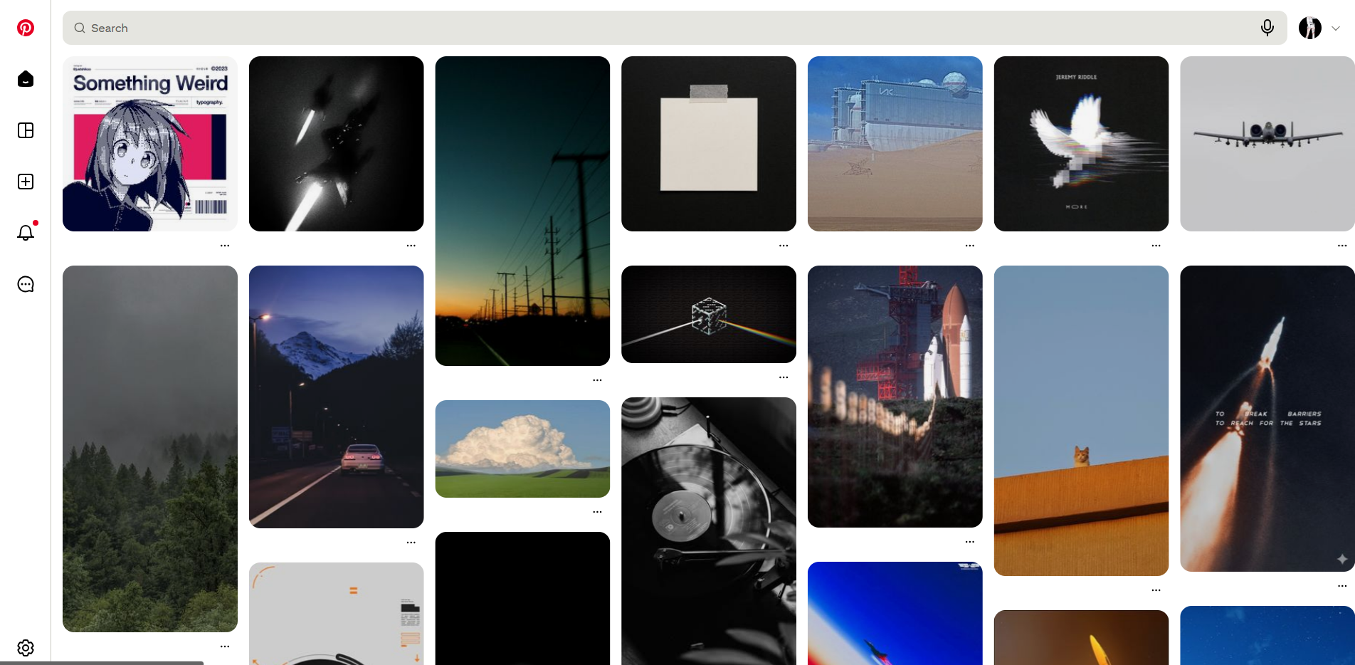 Screenshot of Pinterest